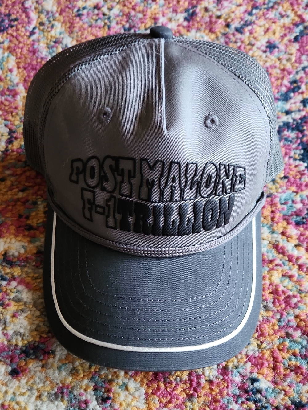 Post Malone F-1 Trillion Gray Trucker Hat